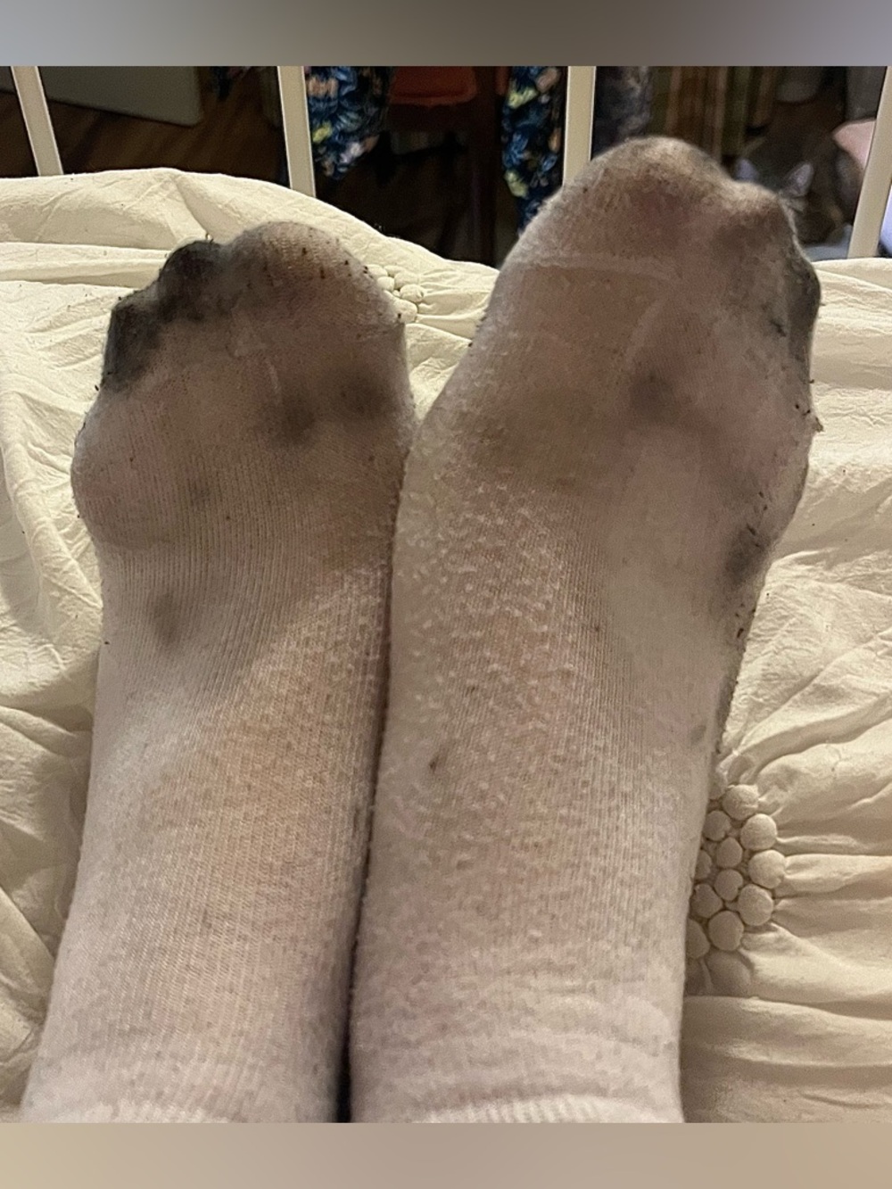 well worn dirty socks